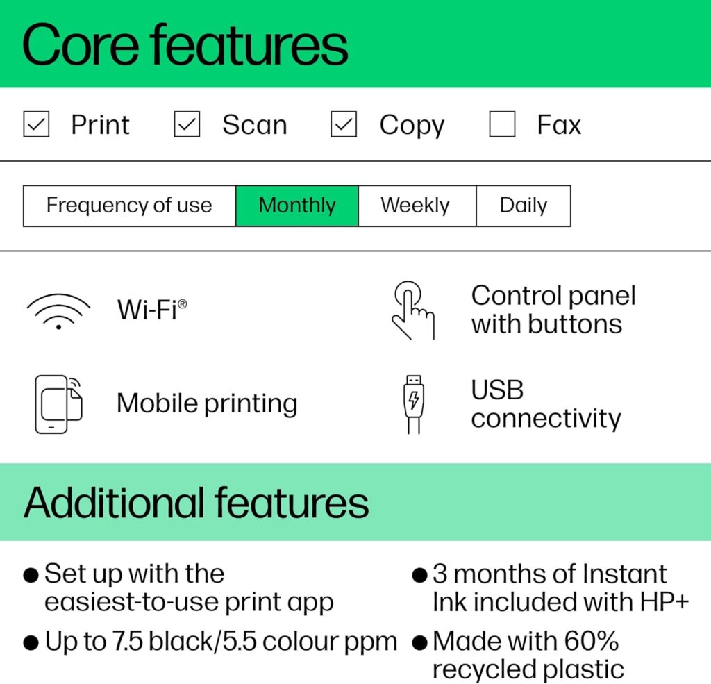 Hp deskjet 2820e wireless colour printer