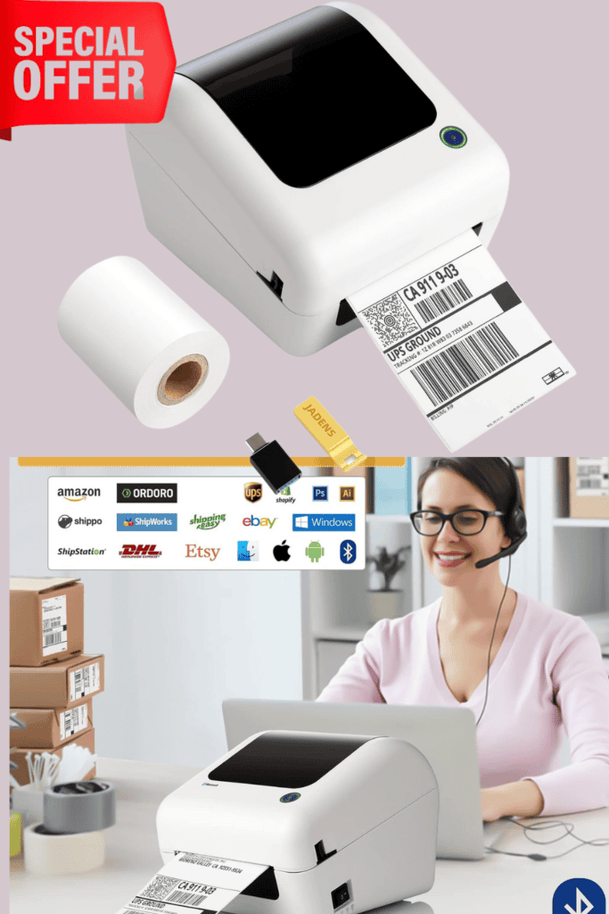 Adens bluetooth thermal label printer