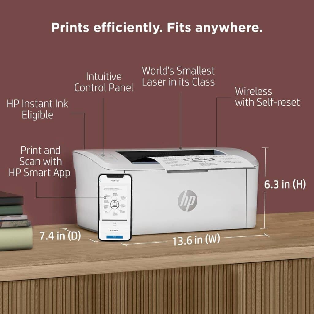 Hp laserjet m110w wireless black & white printer