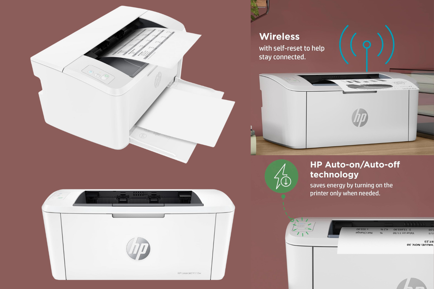 HP LaserJet M110w Wireless Black & White Printer