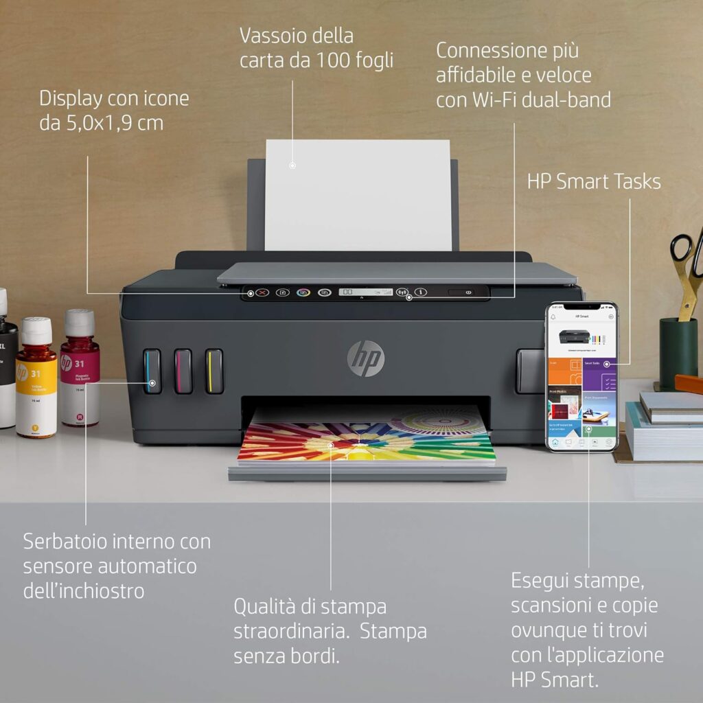 Hp smart tank plus 555 –multifunctional wi-fi colour printer 1